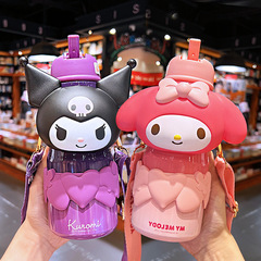 三麗鷗保溫杯庫洛米女生高顏值兒童上學專用2024新款吸管水杯子