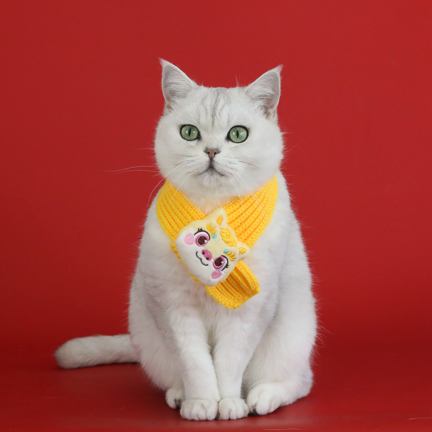 2026 año del caballo mascota muñeca de peluche poni bufandas de estilo de Año Nuevo festivo caricatura gato pequeño y mediano perro cordón collar