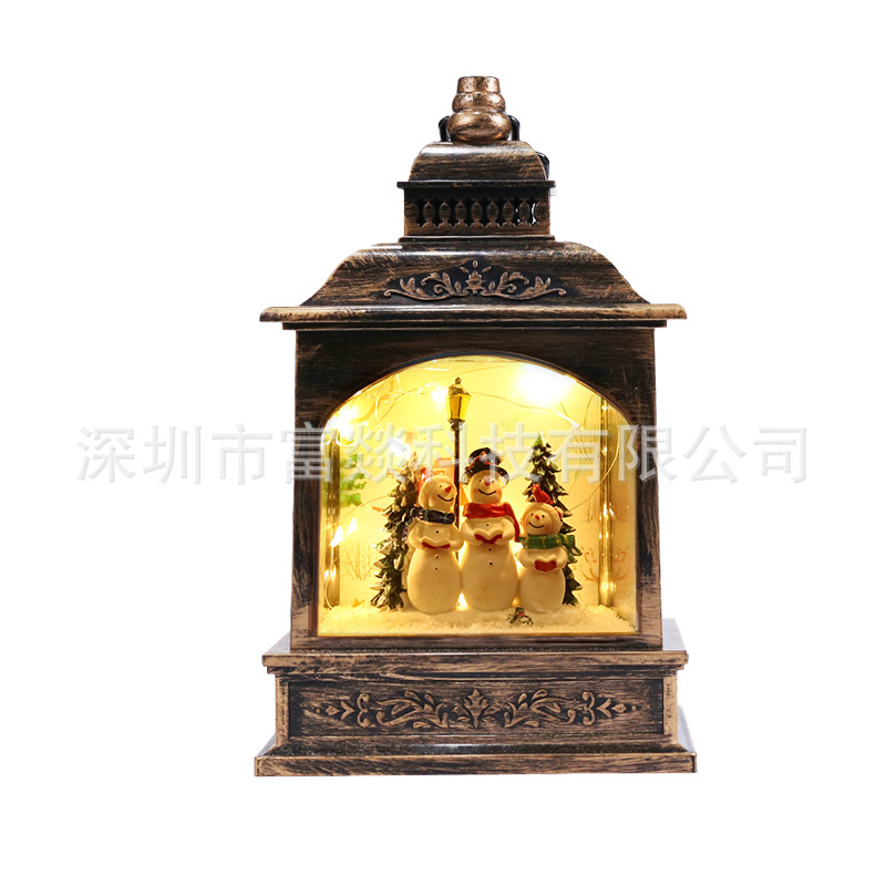 Cross-border new creative small flat three snow people UV background projection lamp warm atmosphere Christmas LED decorative lamp Cross-border new creative small flat three snow people UV background projection lamp warm atmosphere Christmas LED decorative lamp