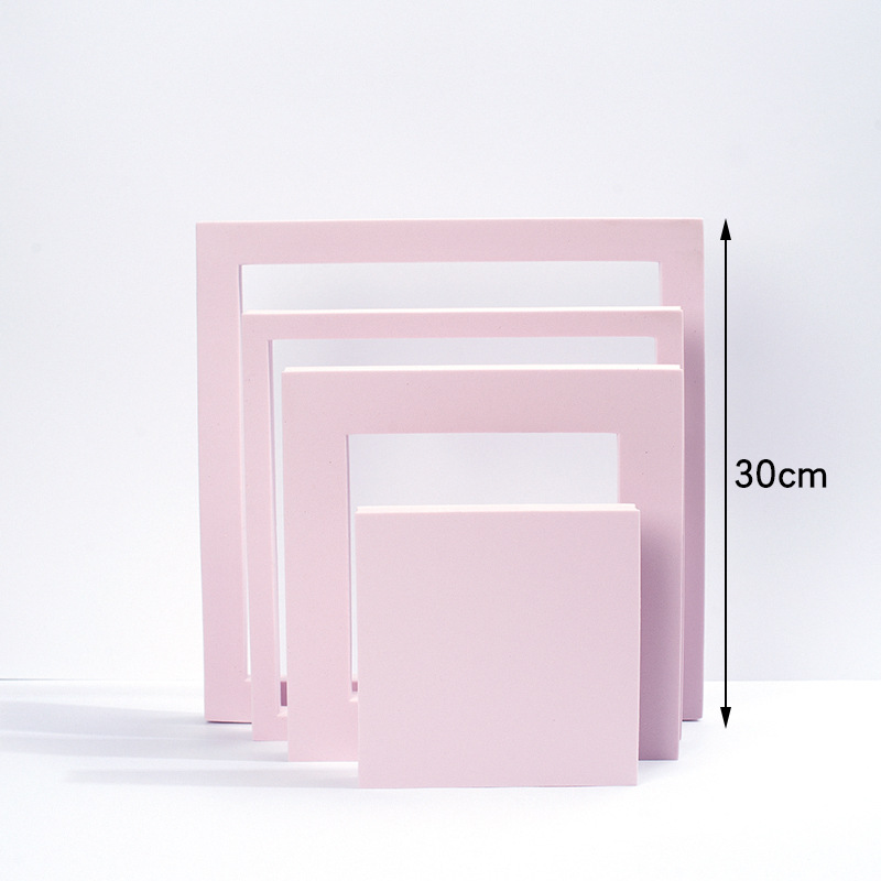 Cube fotografía apoyos trapezoidal geometría hueca fotografía decoración fotografía Fondo ins simple fotografía Decoración