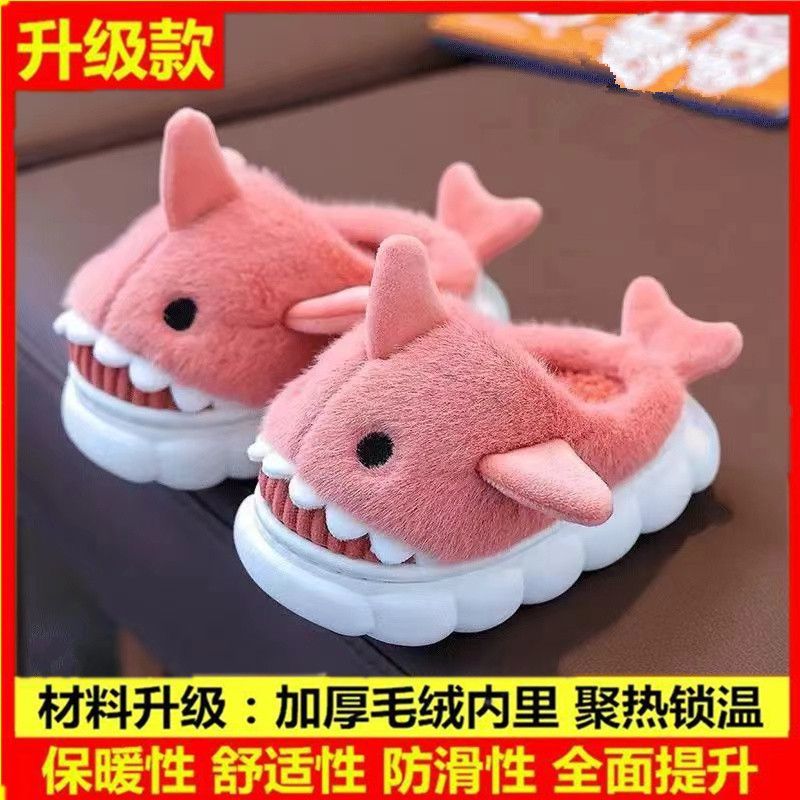 Zapatillas de algodón zapatillas de algodón para padres e hijos zapatillas de algodón para niños zapatos de algodón para bebés de interior caliente otoño invierno mujeres