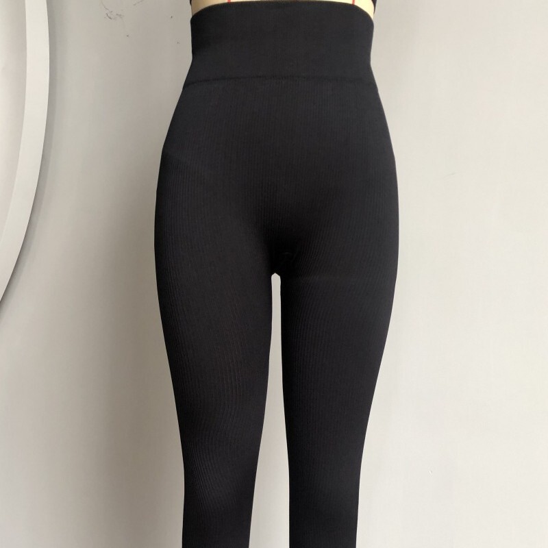Slimming High-Waisted Butt-Lifting 9-Point Ribbed Brushed Thermal Modal Leggings with Fleece Lining for Women Slimming High-Waisted Butt-Lifting 9-Point Ribbed Brushed Thermal Modal Leggings with Fleece Lining for Women
