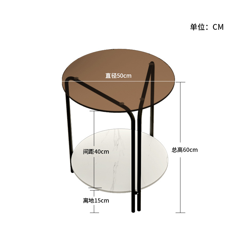 티 글라스 + 눈 산 화이트 암판 (폭 50 및 높이 60)