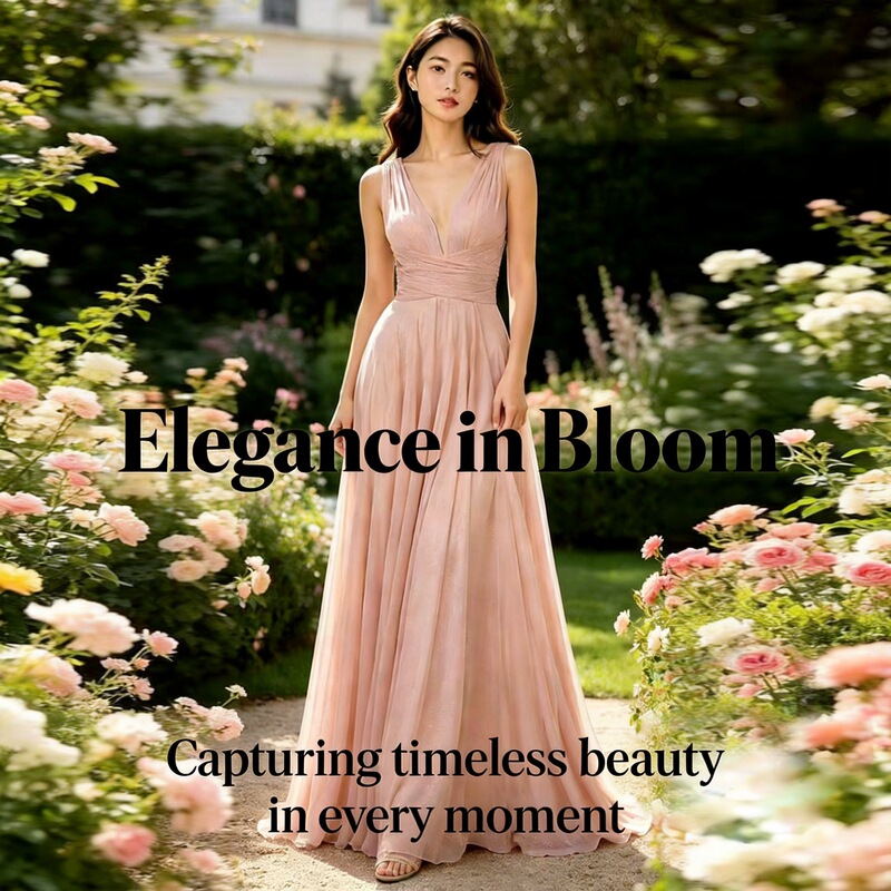 European and American Cross-Border V-Neck Slim-Fit Long Evening Gown with a High-End Feel and Elegant Temperament, Amazon Banquet Socialite Ball Gown Dress European and American Cross-Border V-Neck Slim-Fit Long Evening Gown with a High-End Feel and Elegant Temperament, Amazon Banquet Socialite Ball Gown Dress