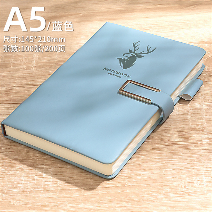 Cuadernos para negocios transfronterizos personalizables con impresión de logotipo, con cierre, apariencia de alta calidad, páginas gruesas, ideales para reuniones de alto nivel.