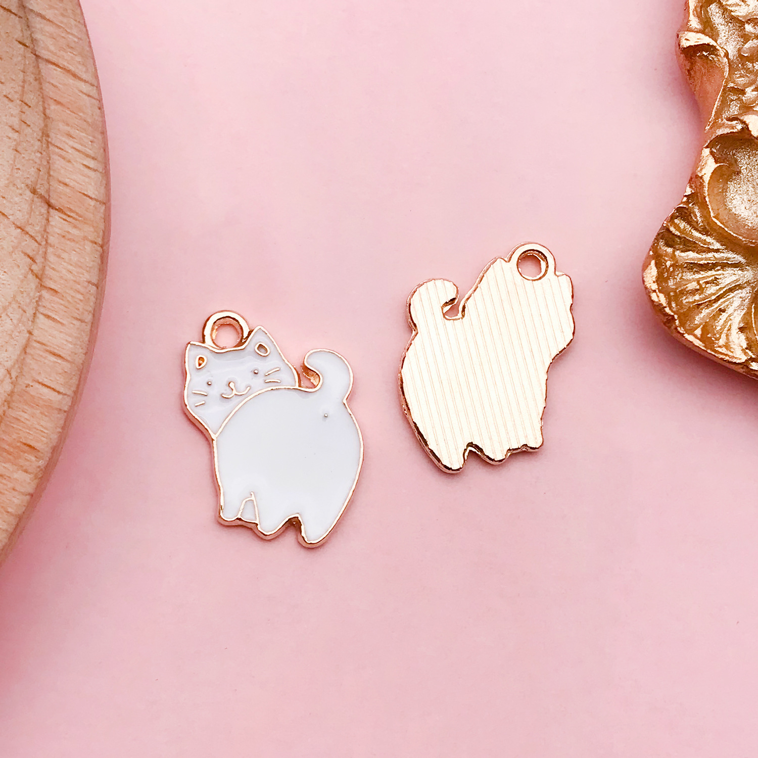 Colgante de vaca corona y nubes, accesorios DIY para llaveros y joyería