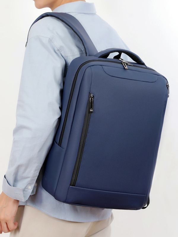 Nuevas mochilas de negocios transfronterizas USB mochila de computadora impermeable para hombres mochila de estudiantes de tela de Oxford de gran capacidad