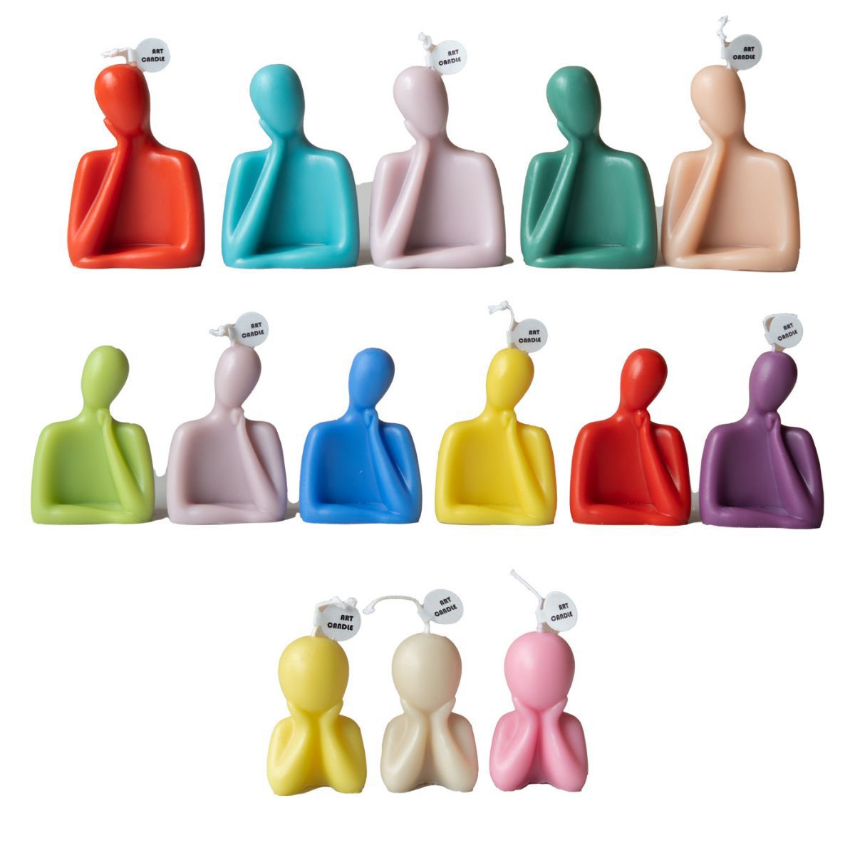 Popular hecho a mano retrato decoración vela mano regalo de boda al por mayor regalo creativo banquete decoración creativa