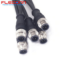 M12 4о D-Coded D���a���^�� 4 Pin 24AWGX2P CAT5E���I��̫�W��