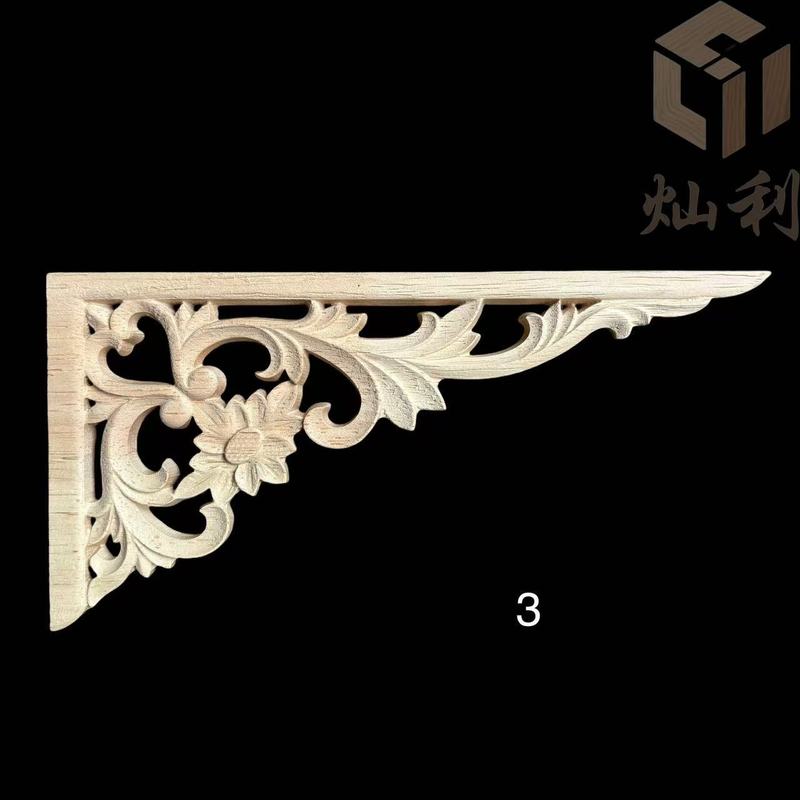 東陽木彫り中国風ヨーロッパ風角花実木彫刻家具戸棚部品背景装飾梁引き|undefined