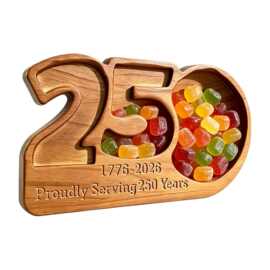 跨境热销250th-Anniversary Snack Platter250周年纪念小吃木托盘