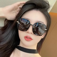 2025年新款太阳镜女高级感大脸显瘦偏光墨镜显脸小防晒防紫外线潮