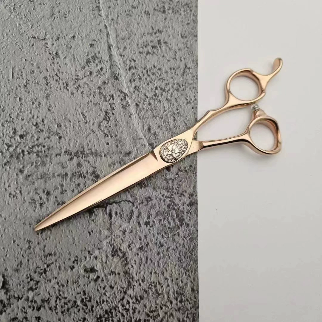 [Золотые парикмахерские scissors ZJ-24K золотой цвет Ножницы фабрикаGood scissors]