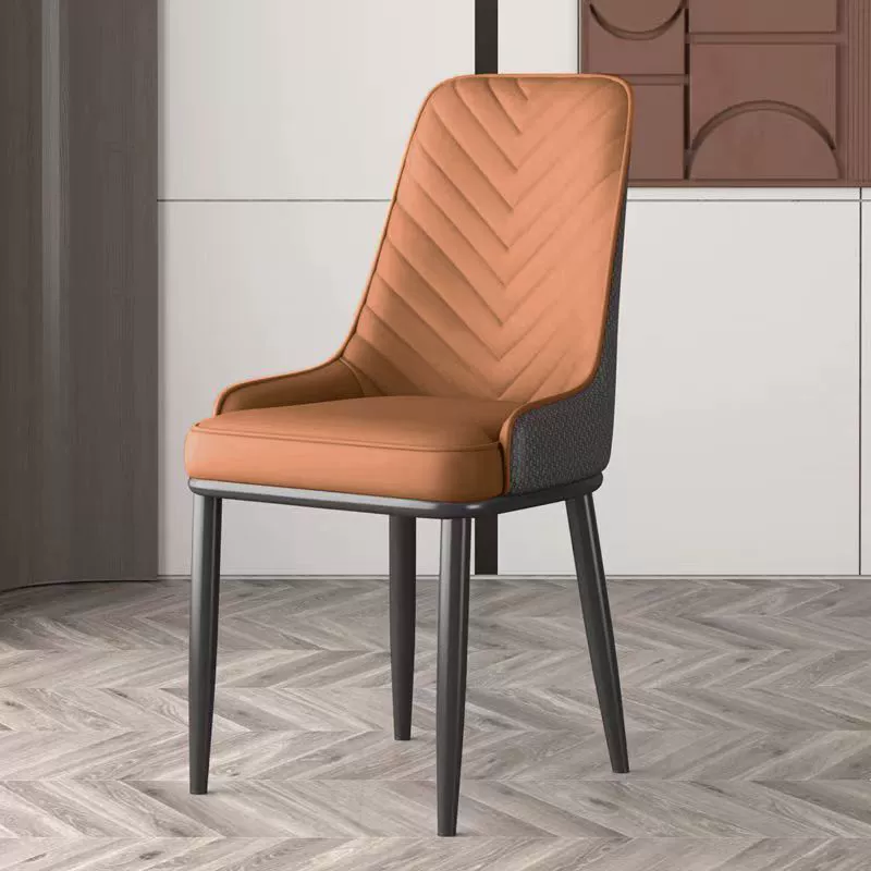 Кожаный минималистичный роскошный обеденный стул в итальянском стиле, модный современный простой обеденный стол в итальянском стиле, стул для отеля