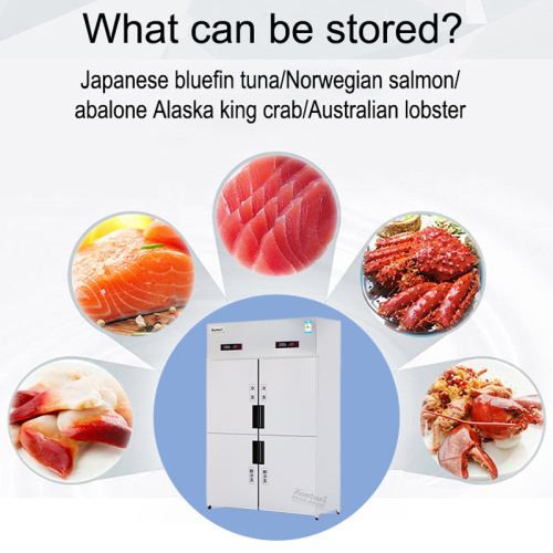 Quick Freeze Six-Door Refrigerated Cabinet for Hotels, Preserving Expensive Seafood, Freezing at -18°C, 1280 Liters