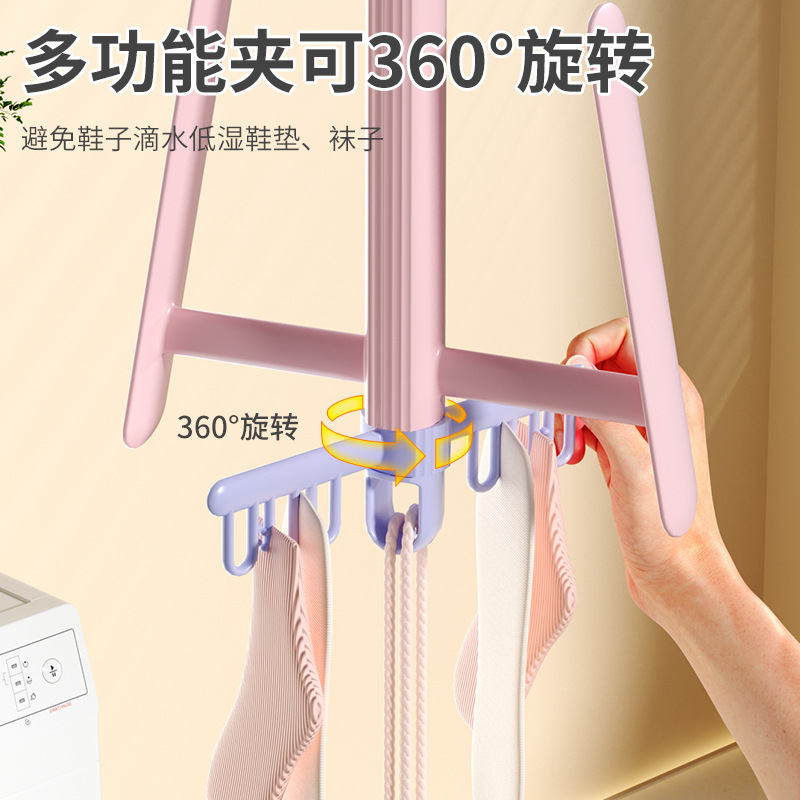 Zapatero estante creativo a prueba de viento zapatos giratorios artefacto balcón colgante zapatos multifunción percha gancho estante de secado almacenamiento