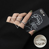 Retro one size fashionable brand ring hip-hop style, on index finger