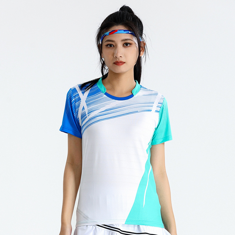 Seco rápido transpirable poliamonio bádminton set hombre y mujer V-cuello chaqueta deportiva para niños logotipo de impresión de adultos