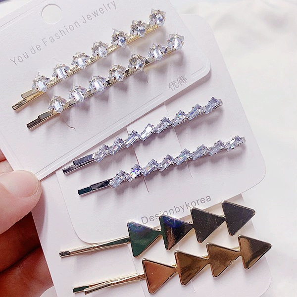Корейские милые модные челки с zircon жемчужиной, шпилька для волос, микрорезьба, простой и элегантный дизайн