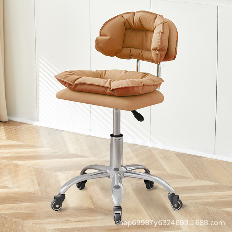 Silla de belleza, taburete especial para uñas y pestañas, respaldo de peluquería, silla elevable, taburete de tocador de dormitorio para niñas en casa