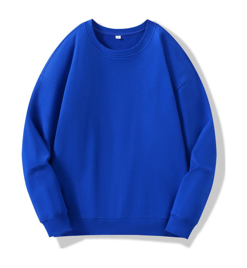 Camiseta de cuello redondo de algodón personalizada impresión LOGO manga larga pesada oversize suelta impresión de camisa cultural de tendencia nacional
