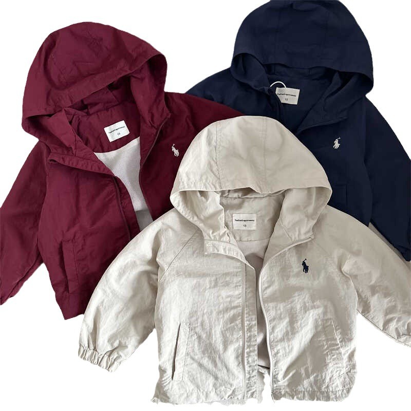 Estrella de los niños chaqueta de otoño nuevo chaqueta con capuchón de color sólido para niños coreanos chaqueta con capuchón marca de moda