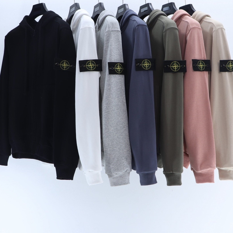 High-End Stone Stone Patch Zipper Hooded Cardigan Sweatshirt Jacket for Men and Couples, Pure Cotton, Correct Version High-End Stone Stone Patch Zipper Hooded Cardigan Sweatshirt Jacket for Men and Couples, Pure Cotton, Correct Version