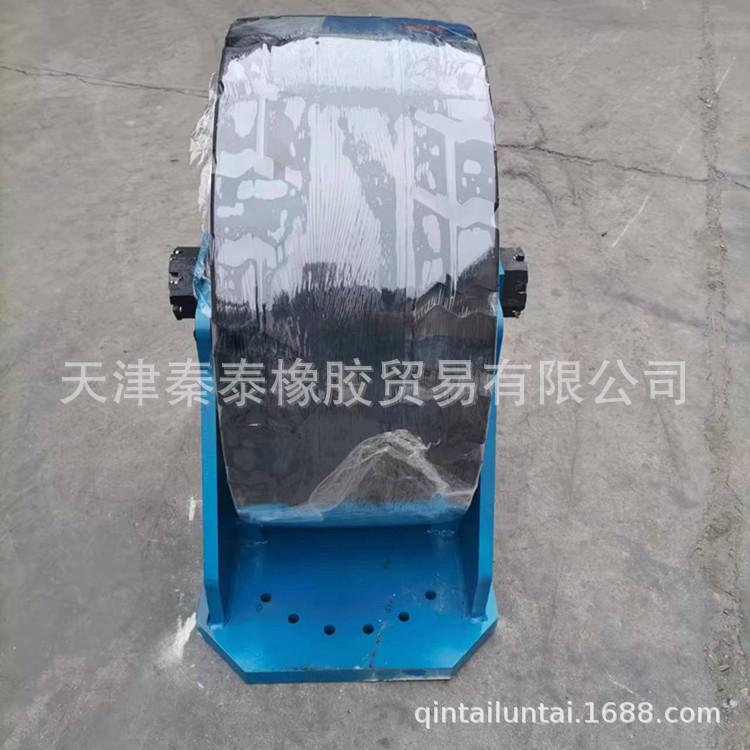 天津秦泰品牌实心轮胎680MM高拖车平板车实心独轮定向轮万向轮