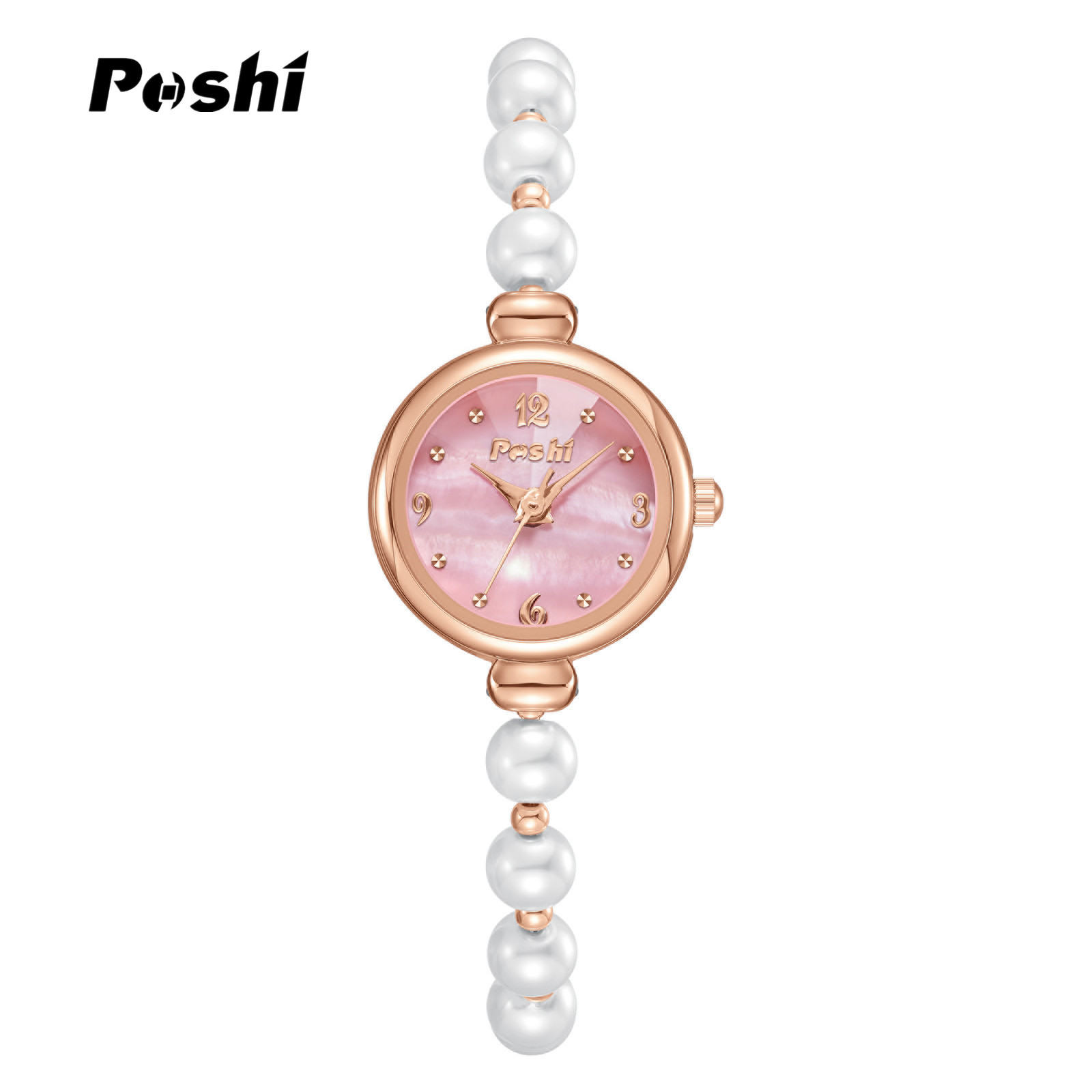 POSHI reloj de moda de nicho para mujer tendencia simple reloj de cuarzo para mujer pulsera de perlas reloj para mujer
