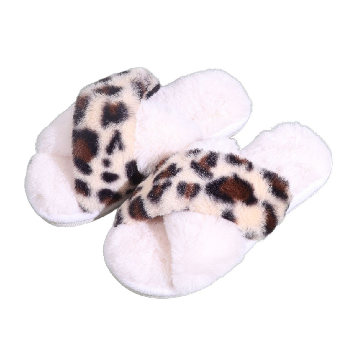 Cruzado Leopardo Beige + Blanco