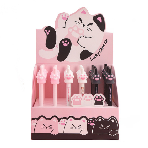 Cartoon cute push button neutral pen high beauty neutral/automatic pencil/permanent optional student water pen ins style 