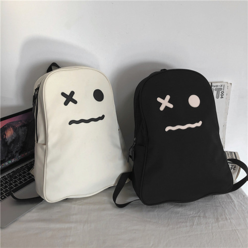 Japanese and Korean ins ultra popular niche ghost shoulder bag ulzzang ugly cute personality large capacity backpack student schoolbag women 
