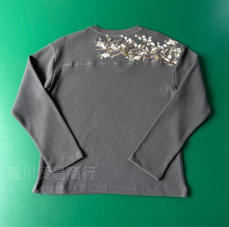 derschutze ヨーロッパとアメリカのレトロな梅の花の刺繍ストレートレッグパンツ、男性と女性用、多用途でパーソナライズされたストリートトレンディジーンズクロスボーダー|undefined