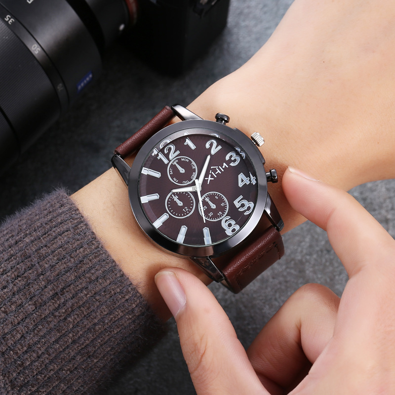 Comercio exterior nuevo dial grande personalizado reloj de moda coreana estudiante masculino reloj de cuarzo reloj automático reloj de los hombres