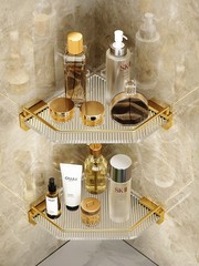 亞克力置物架免打孔浴室衛生間廁所洗手間三角架壁掛架毛巾架