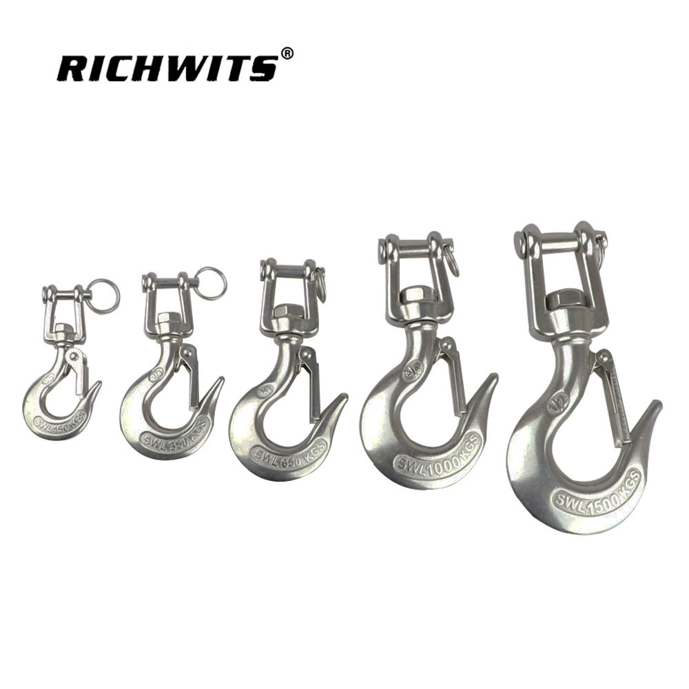 Zhibo Metal RICHWITS вилка из нержавеющей стали вращающийся грузовой крюк цепь на 360 градусов грузовой крюк захват