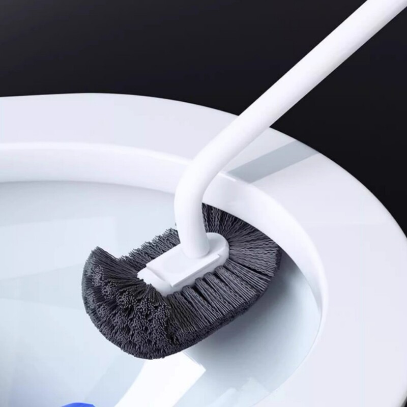 Toilet Brush Household No Dead Corner Toilet Brush Soft Bristle Long Handle Bathroom Toilet Brush Wall Hanging Toilet Cleaning Brush