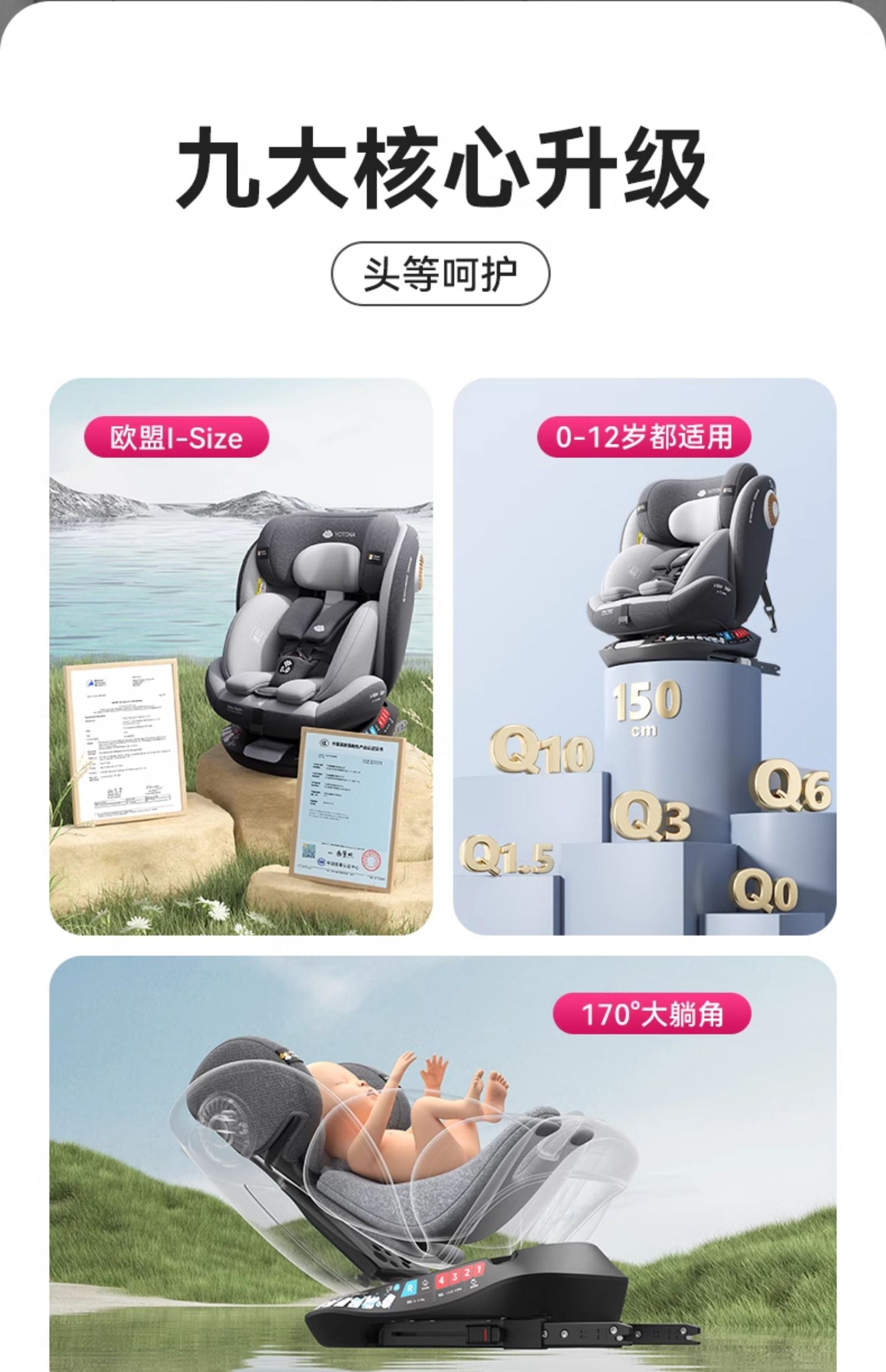 German Children's Car Seat Car-Mounted Newborn Infants and Toddlers