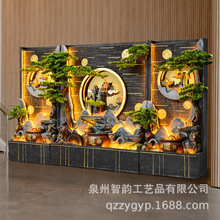 水幕牆假山流水噴泉客廳陽台酒店辦公室會所別墅庭院裝飾招財擺件