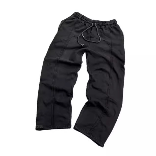 Spot 2025 marca de moda ins pantalones de pierna ancha de nicho de color sólido deportes sueltos hombres y mujeres pantalones de protección de todo fósforo de moda al por mayor