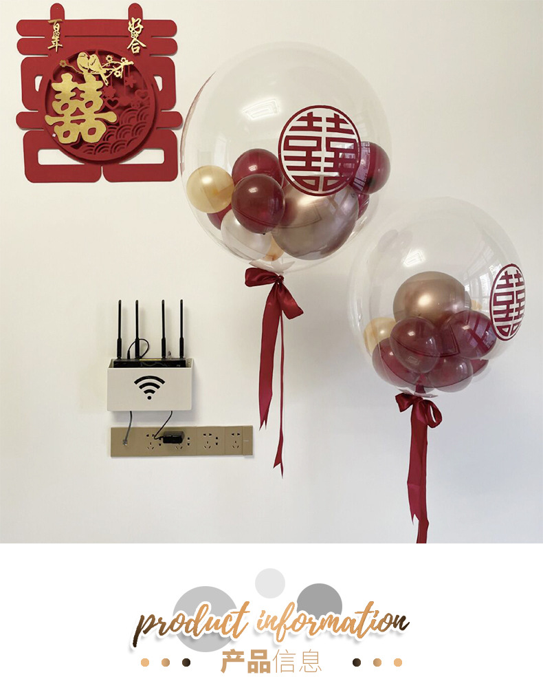 Transparent Elastic Durable Round Handheld Bobo Ball Luminous Toy Wholesale Nihaojewelry