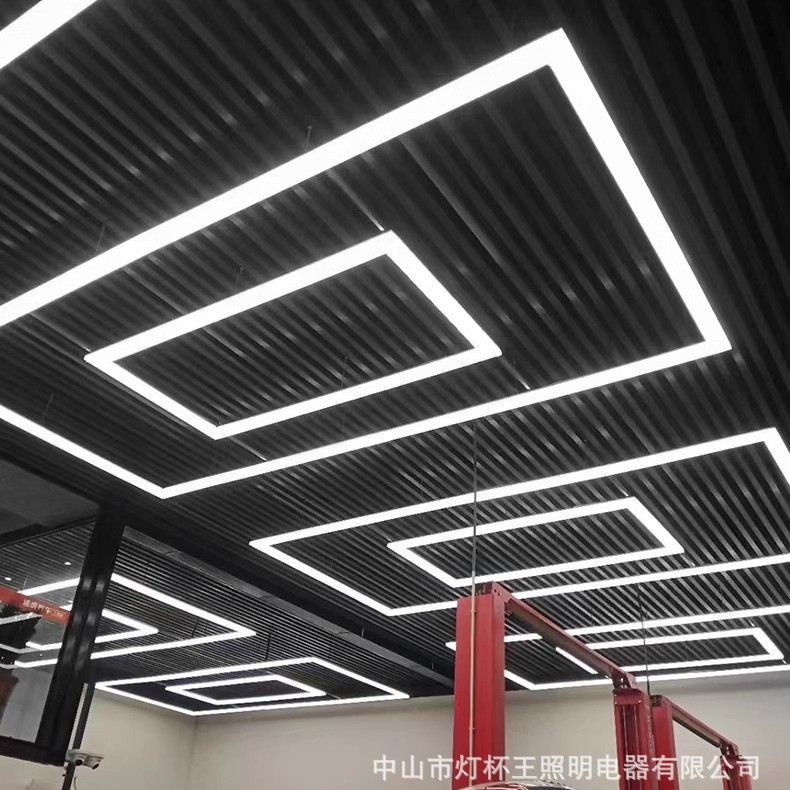 Lámpara Tmall sin costuras tipo boca de mantenimiento de automóviles 4S lavado de automóviles LED Touhu taller de reparación de automóviles lámpara de estación