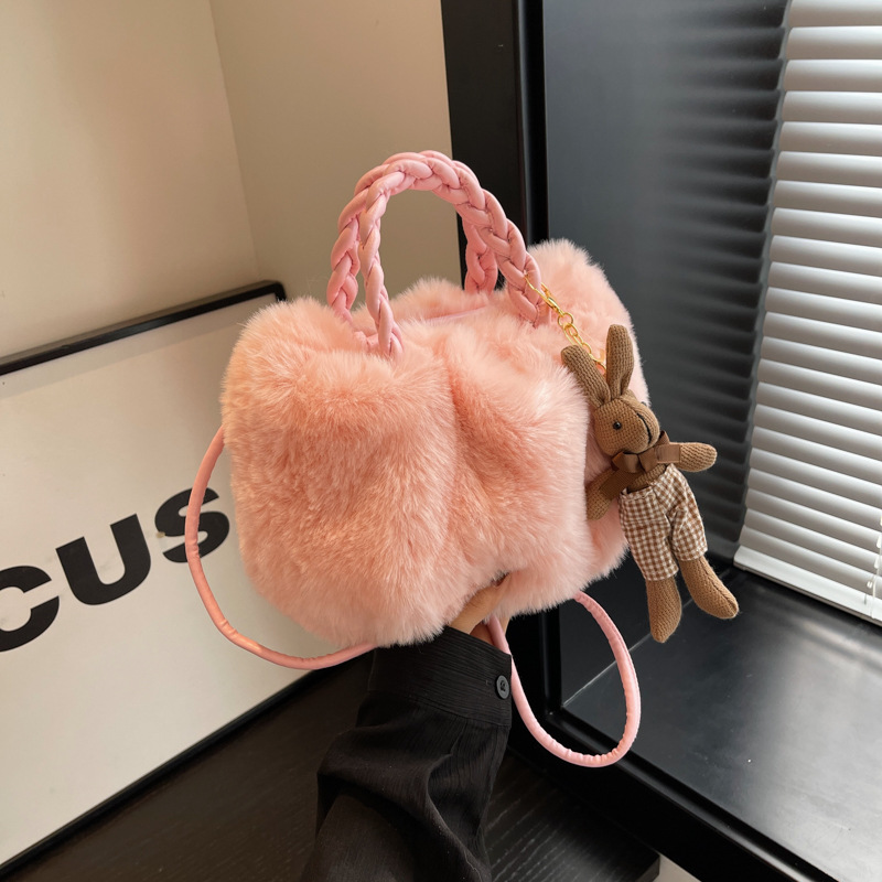 Borse in peluche da donna - Nuove borse a tracolla eleganti e squisite, borse a tracolla, design comodo e chic, perfette per lo shopping e gli appuntamenti_voghion.com