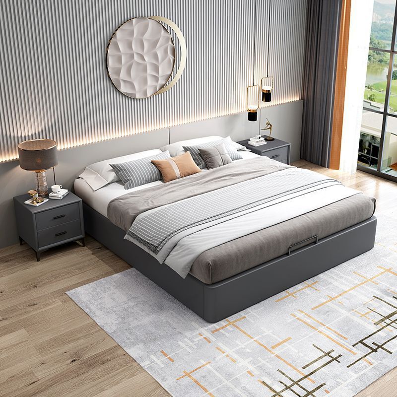 Modern Simple Bedside Solid Wood Box Bed Small Apartment Tatami Drawer Storage Storage Bed Floor-Standing Frame