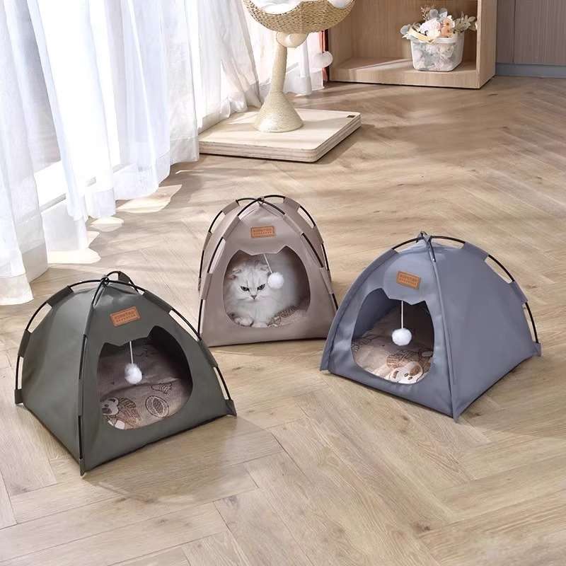猫咪露营帐篷可折叠夏天猫窝室内猫窝四季通用猫屋宠物猫咪帐篷|undefined