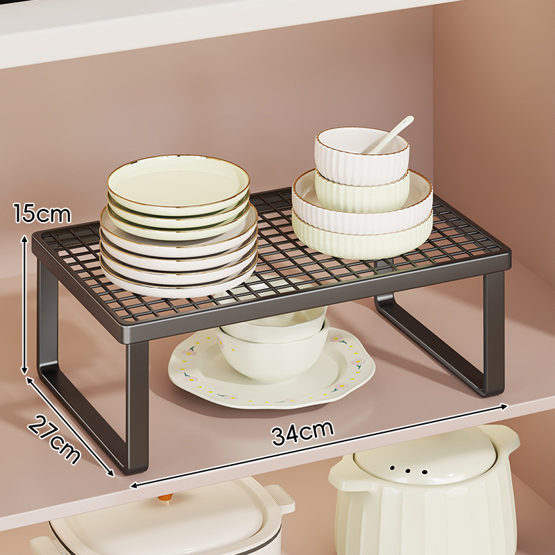 Estante Organizador Multicapa de Vajilla de Hierro Multifuncional para Cocina image 11