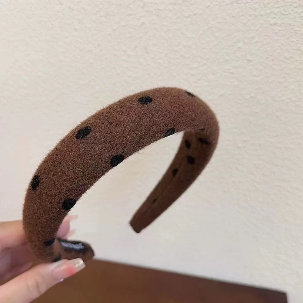 Otoño y invierno Meilade coreano retro estricto esponja cabeza de banda nueva variedad de terciopelo alto cráneo ancho banda de cabello mayorista