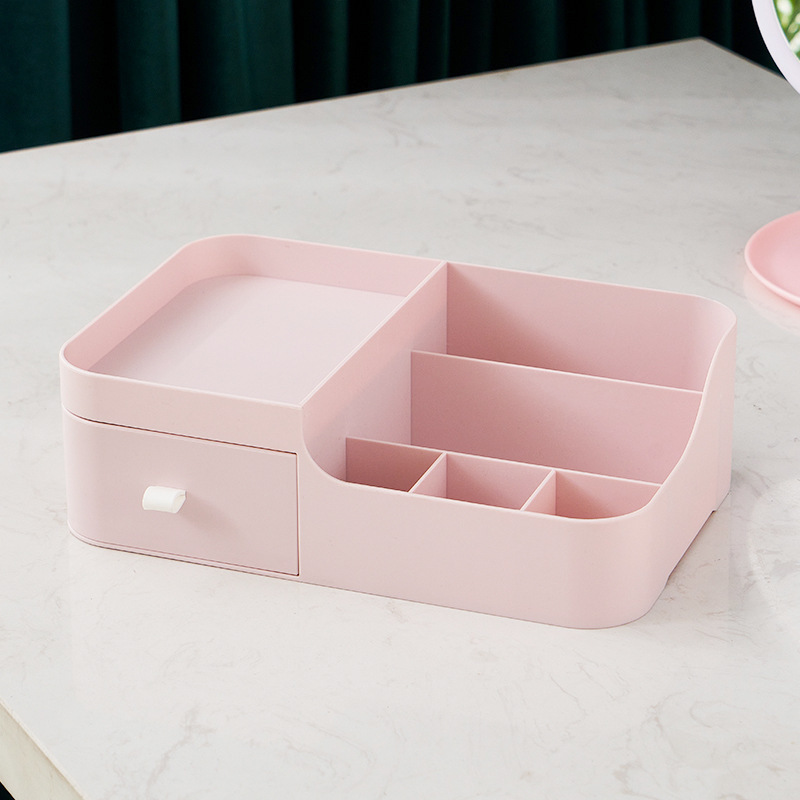 Caja de almacenamiento de cosméticos tocador cuidado de la piel caja de almacenamiento de escritorio simple lápiz labial máscara caja de cosméticos rack de almacenamiento