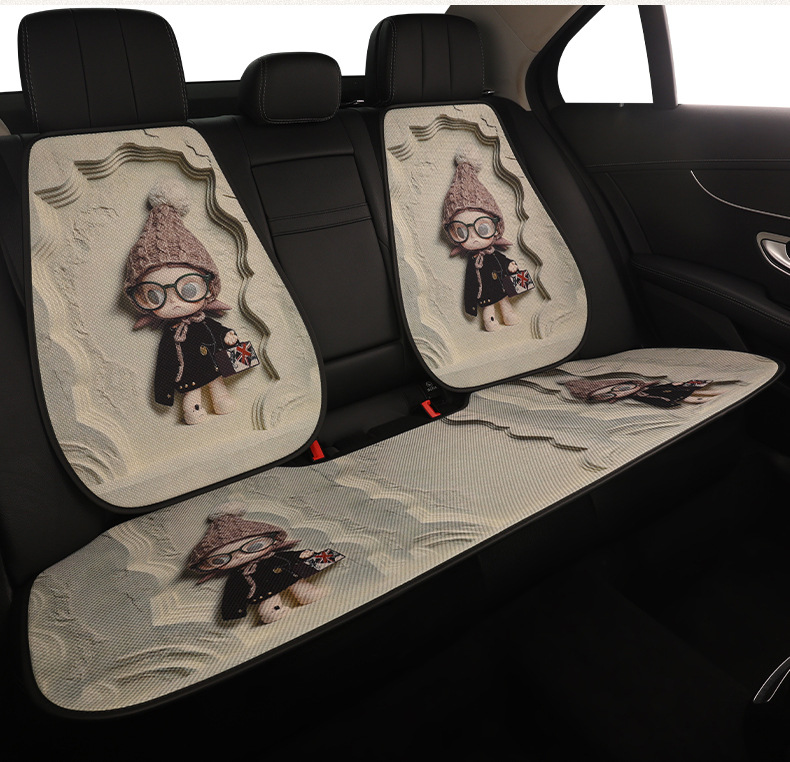 Car Seat Cushion for All Seasons, Cute Seat Cushion, Summer Car Cushion, Seat Cover Half-Pack, 2026 New Model Rear Seat Cover for Women