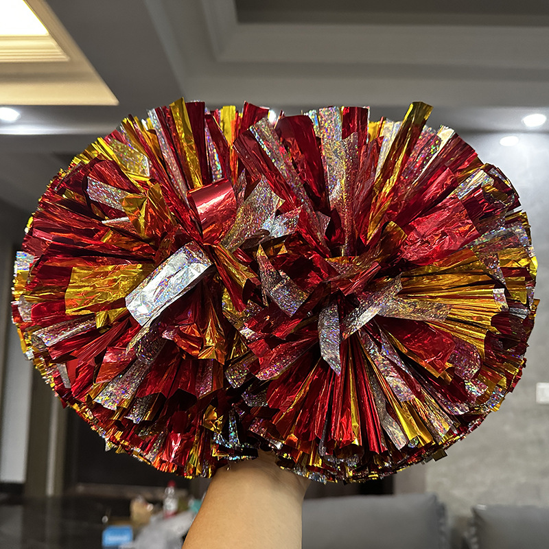 Láser brillante competencia profesional manejar porristas danza Bola de flores de mano deportes coloridos apoyos de pelota